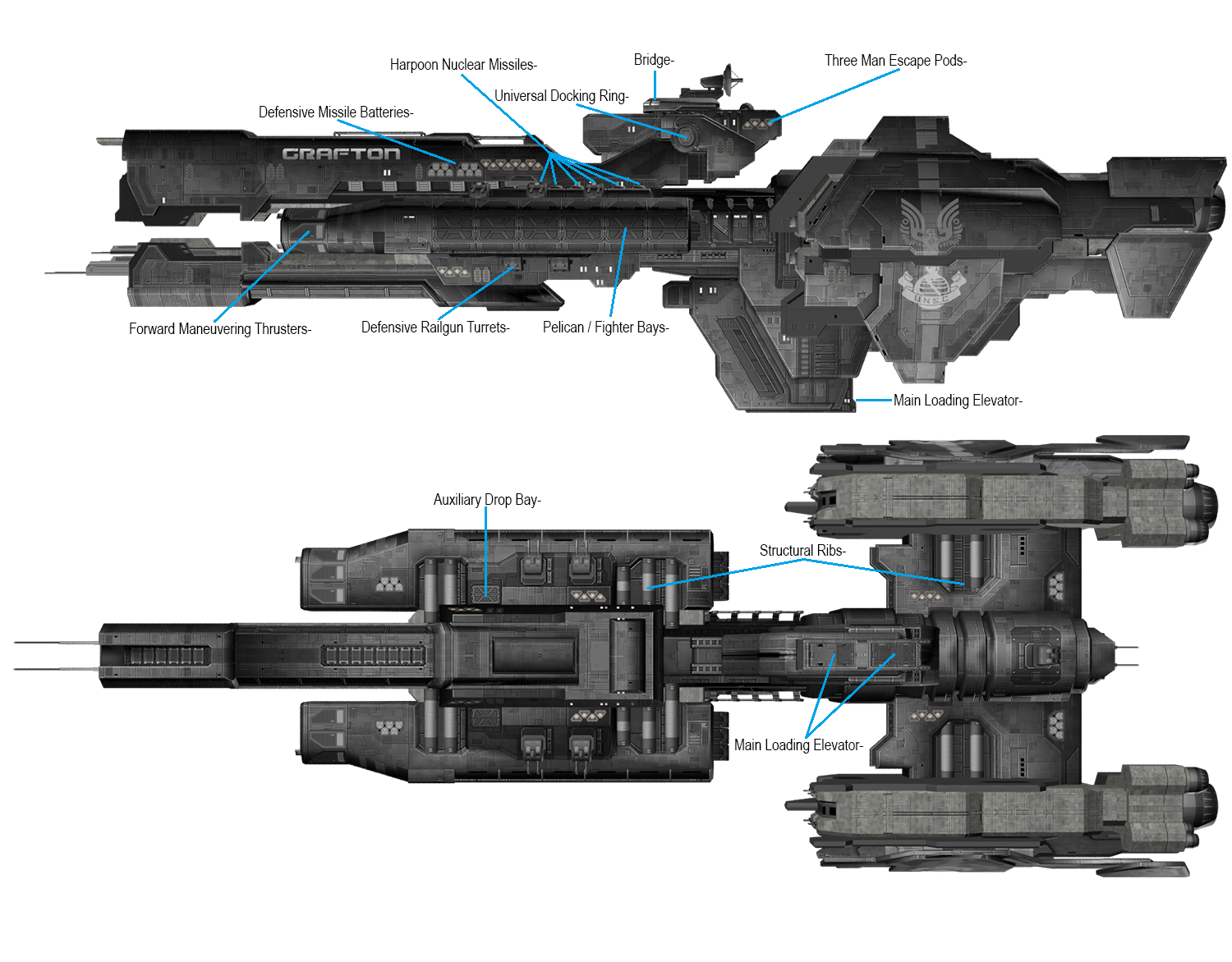 minecraft halo unsc ships