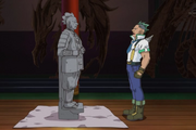Gilag and Kiraku statue