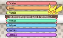 Opciones de idioma