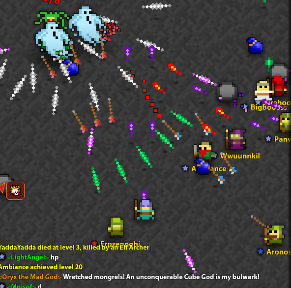 players fighting god and blue loot bags players fighting god and blue loot bags