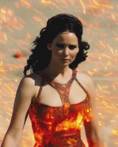 Katniss durante el desfile