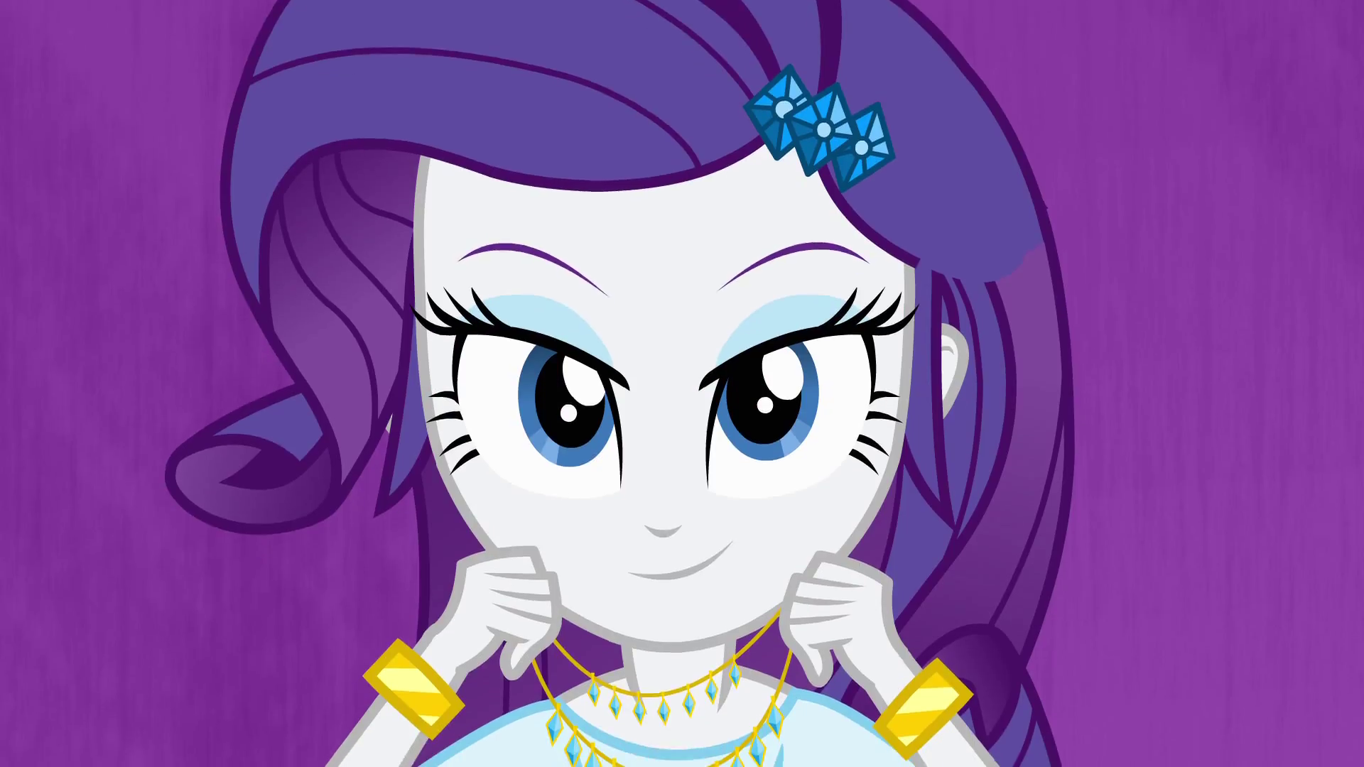 Image Rarity putting on a necklace EG.png My Little Pony Friendship