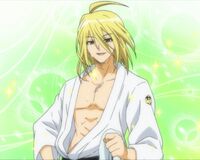 Akune in his judo uniform