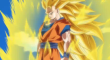 Goku transformado en ssj fase3