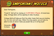 Vintage Gold Notice