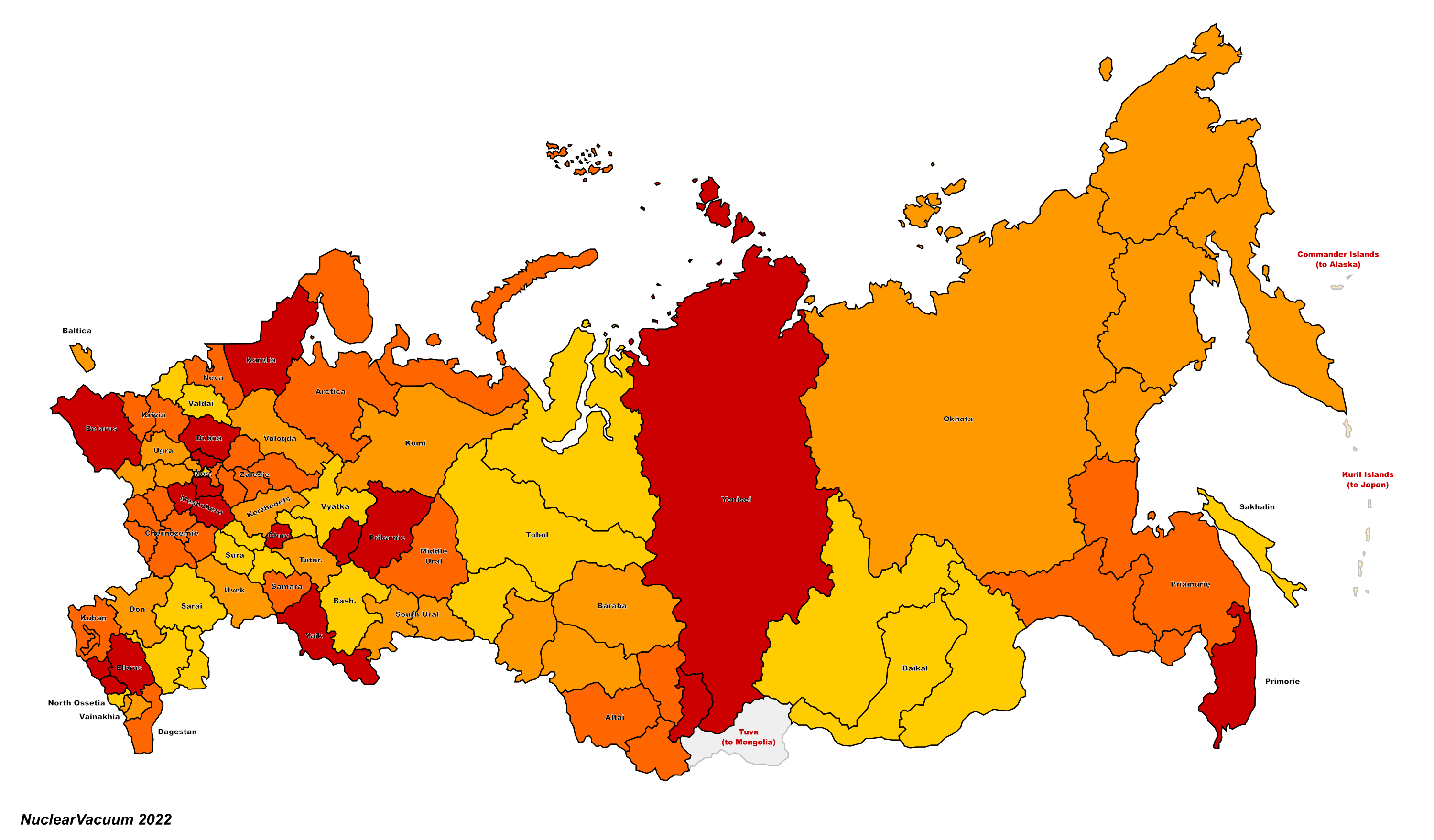 Map of Russia (Russian America)