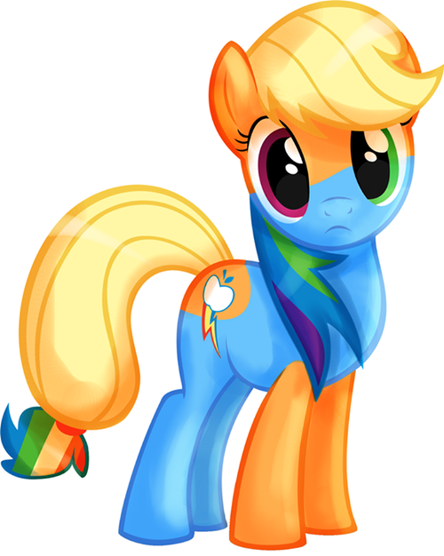 my little pony applejack x rainbow dash