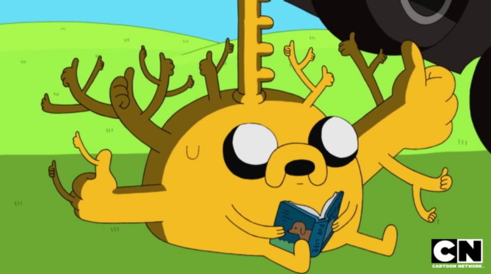 Adventure Time We Fixed A Truck Full Episode Image - S5 e39 Jake even more thumbs up.PNG - The Adventure Time Wiki