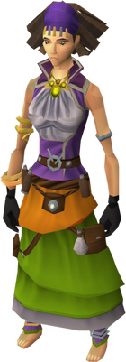 Diviner's outfit equipped (female)