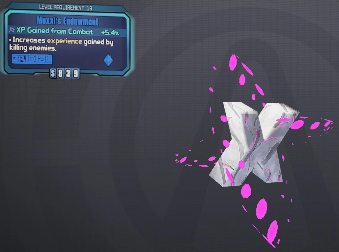 Moxxi's Endowment/Variant Chart Borderlands Wiki Walkthroughs