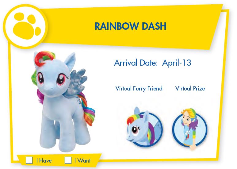 build a bear rainbow dash