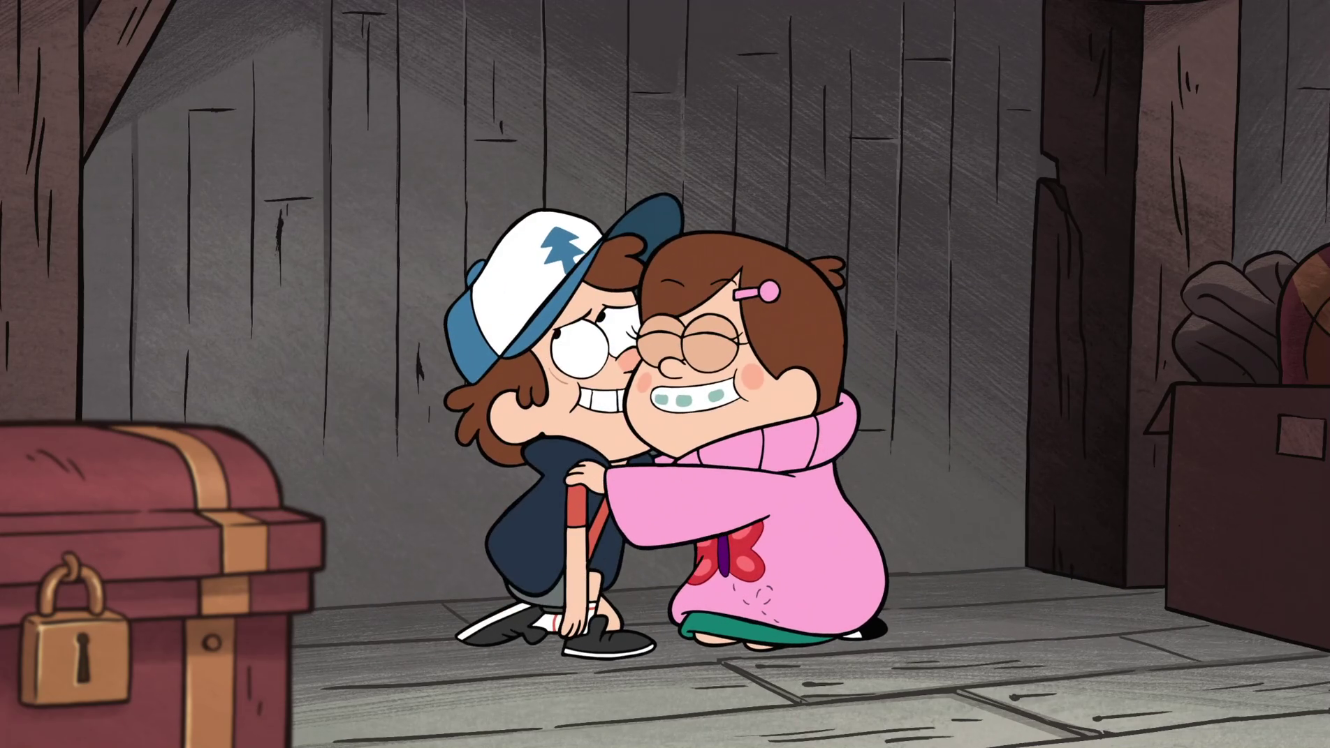 S1e4 Dipper Mabel Hug