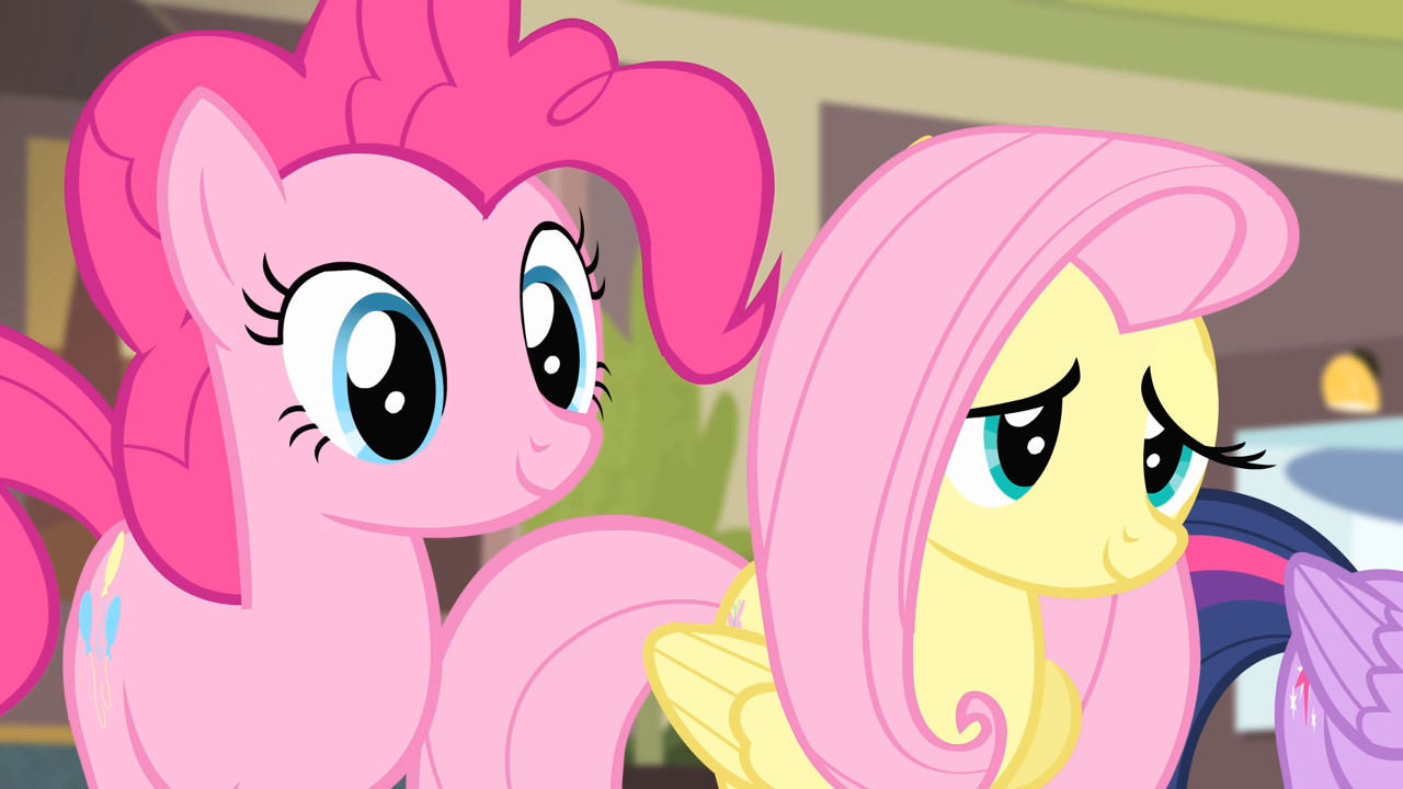 Image Pinkie Pie and Fluttershy listening to Rarity S4E08.png My Little Pony Friendship is