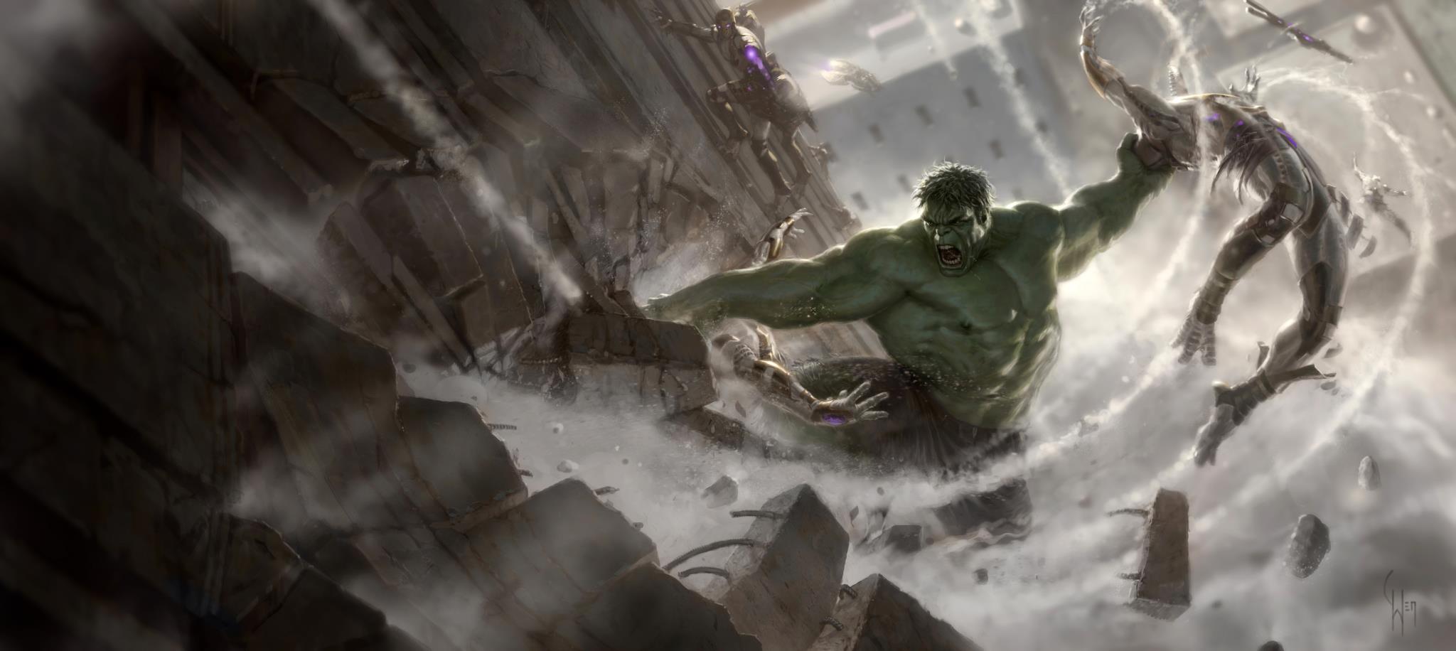 Image Hulk Vs Chitauri Concept Art DisneyWiki