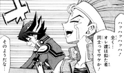 Crow and Yusei laugh
