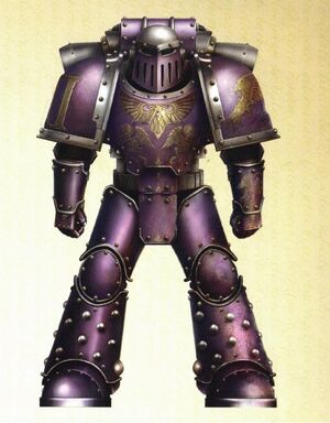 Hijos del Emperador Servoarmadura Mark III Hierro Esquema Preherejia Gran Cruzada Wikihammer