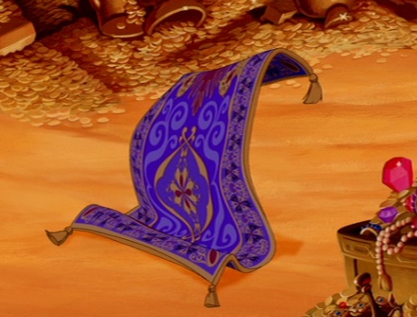 aladdin on the magic carpet