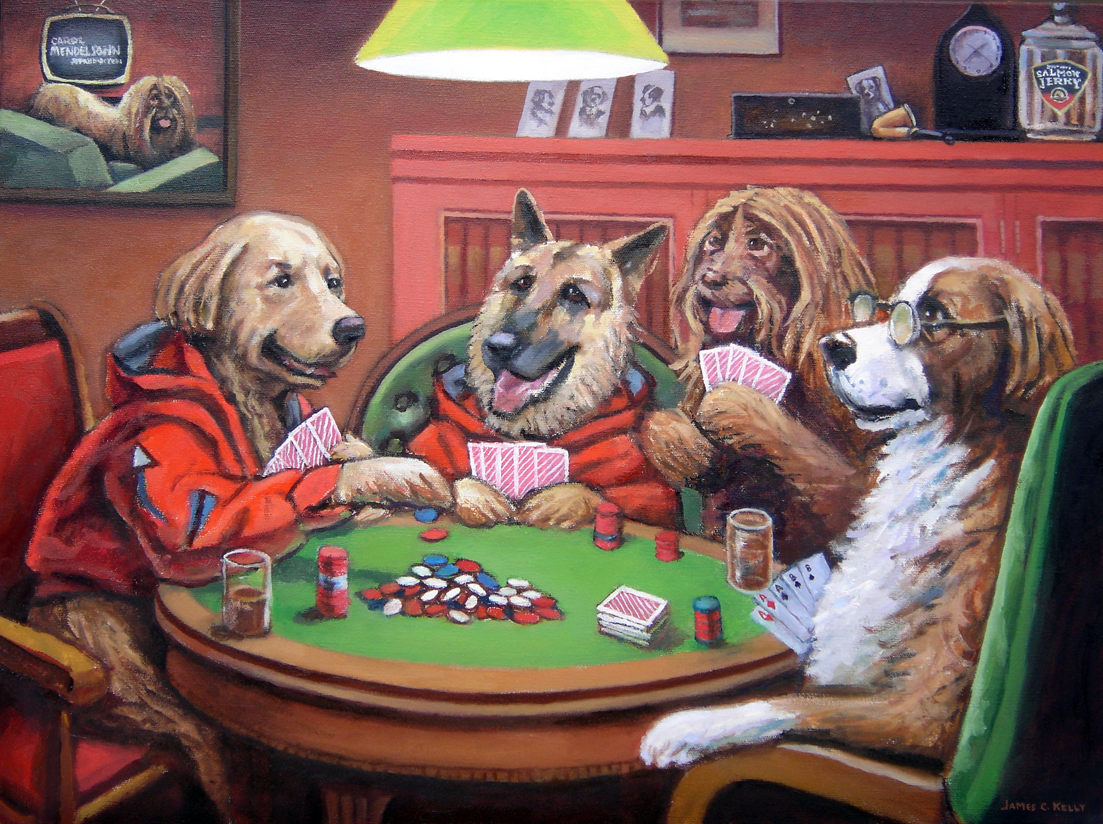 Poker Spielende Hunde
