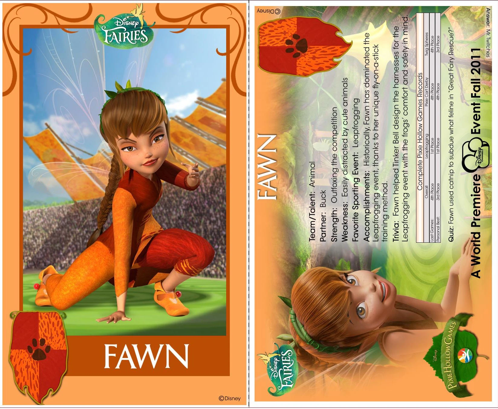 Image PixieHollowGamesTradingCardsFawn01.jpg Disney Wiki Wikia