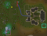 Lletya map marked
