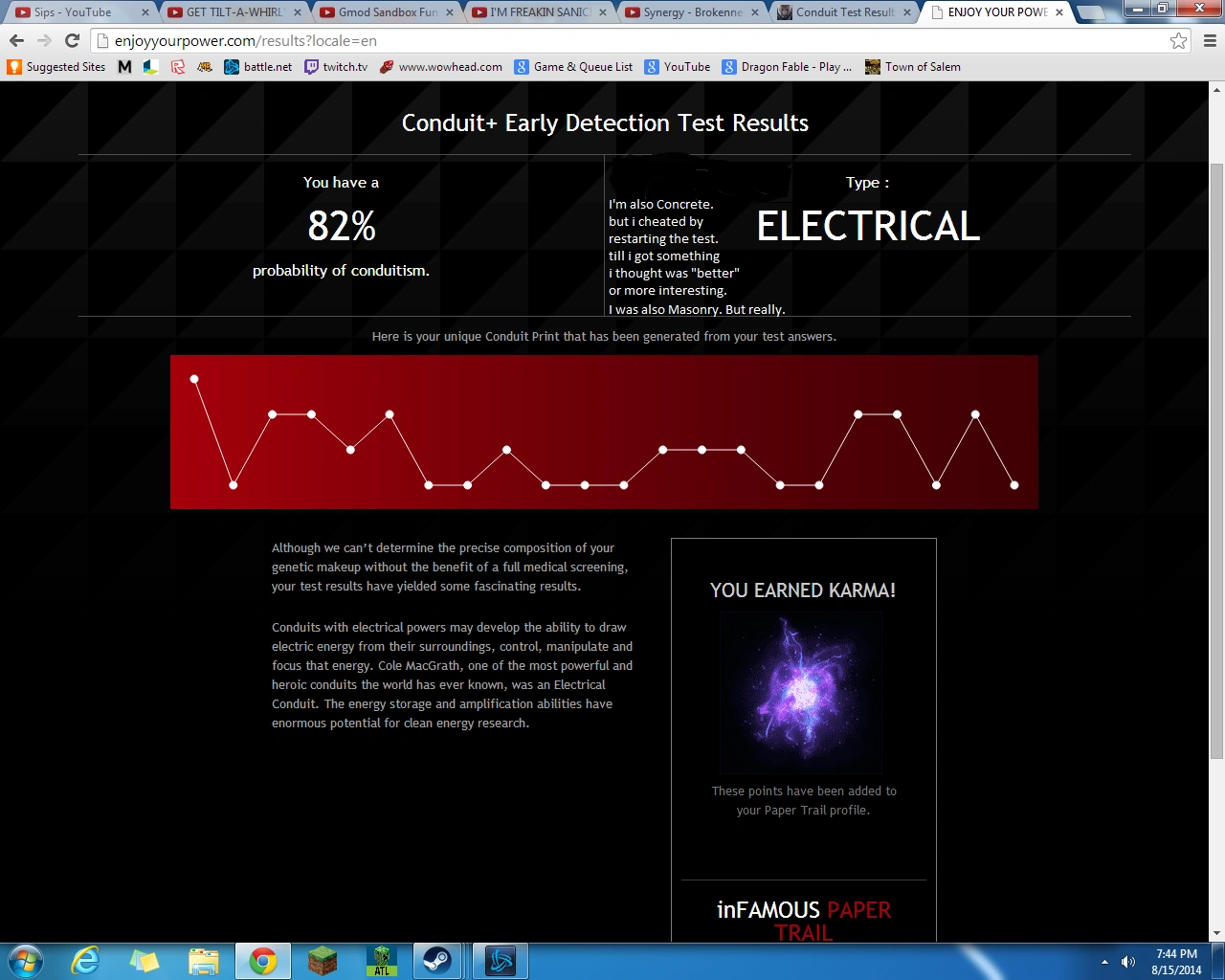 Conduit Test Results inFamous Wiki Powers, Enemies, and everything