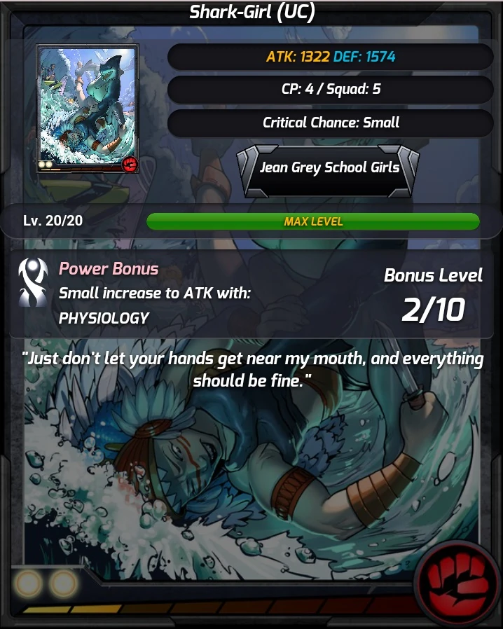 SharkGirl XMen Battle Of The Atom Mobile Game Wiki