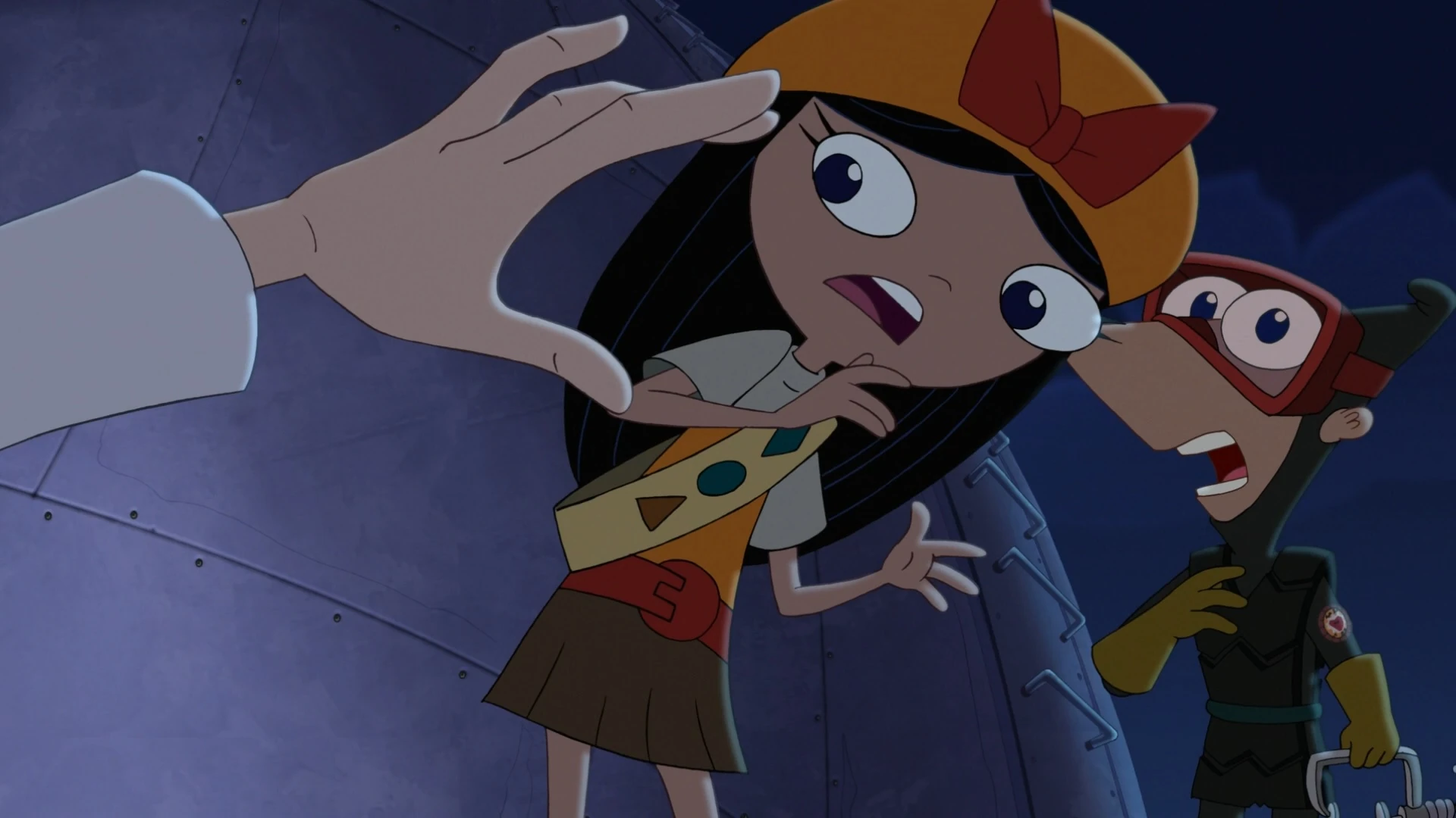 Image A doofzombie hand reaches for Isabella.jpg Phineas and Ferb Wiki Your Guide to