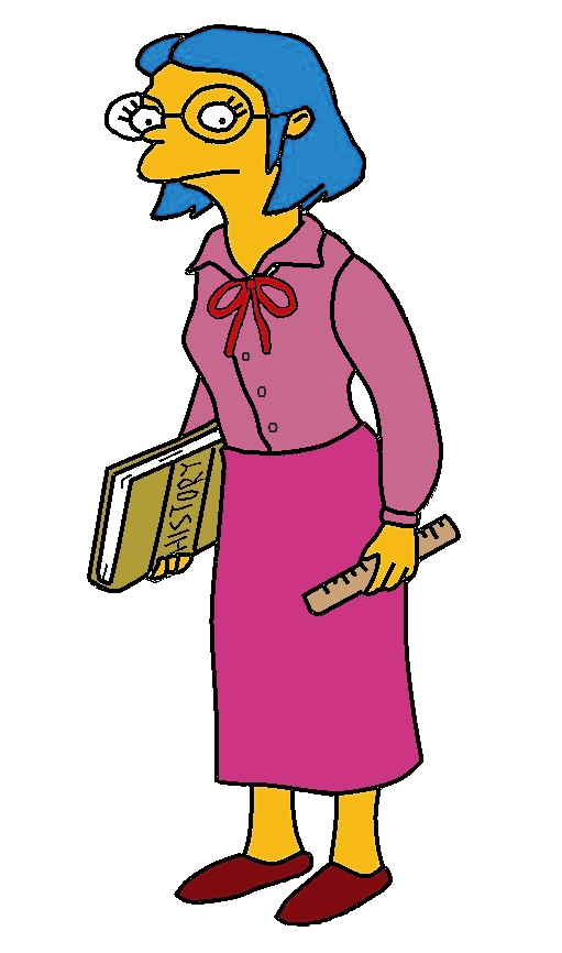 Image - Elizabeth Hoover Miss Hoover Blue Hair.png - Simpsons Wiki - Wikia