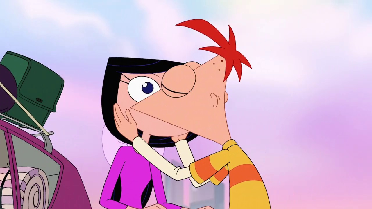 Image Phineas Give A Kiss To Isabella Phineas And