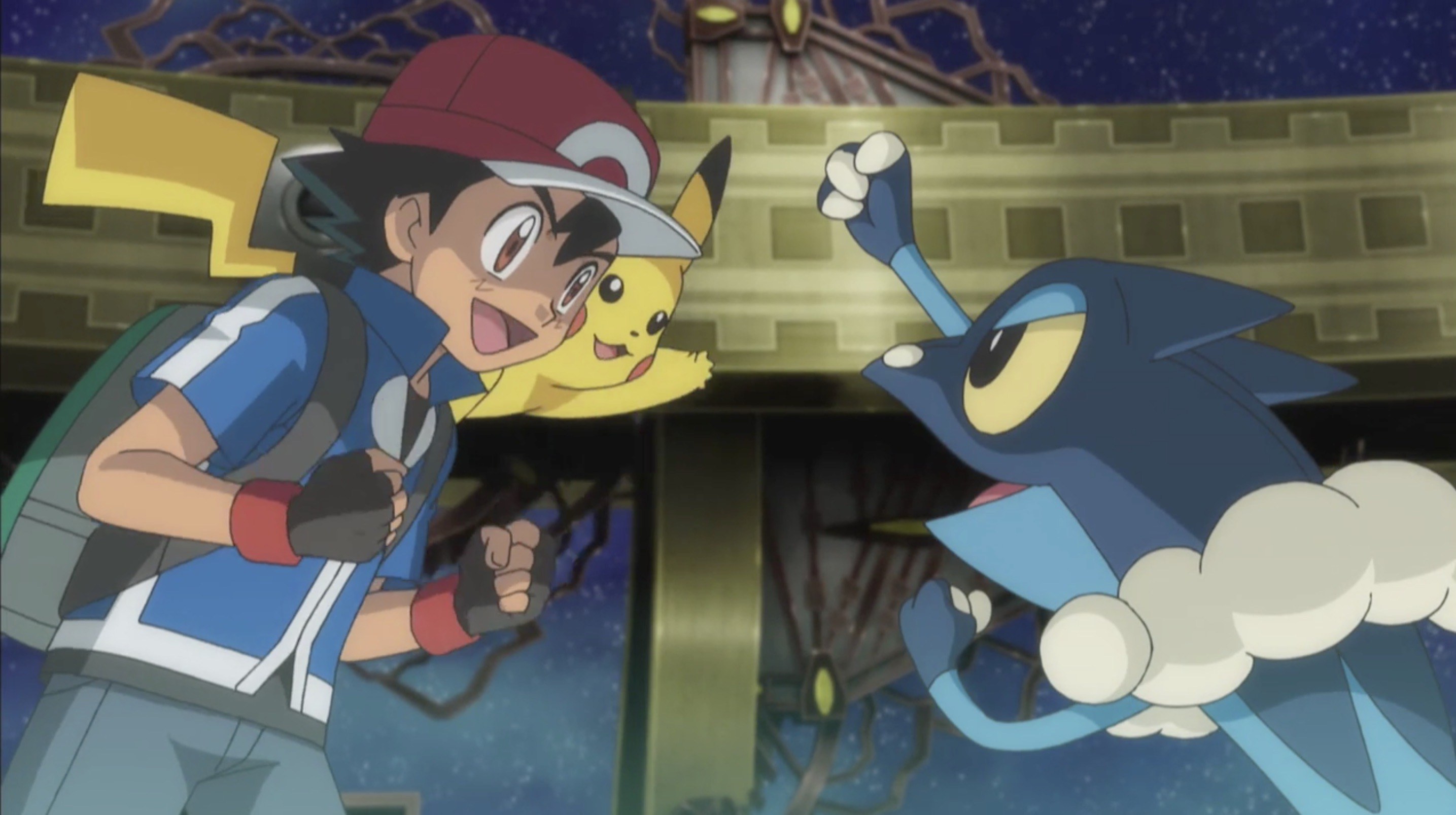 Image - Ash and Frogadier.png - The Pokémon Wiki - Wikia