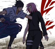 Sasuke atraviesa a Sakura