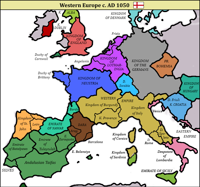 western europe feudal kingdoms map