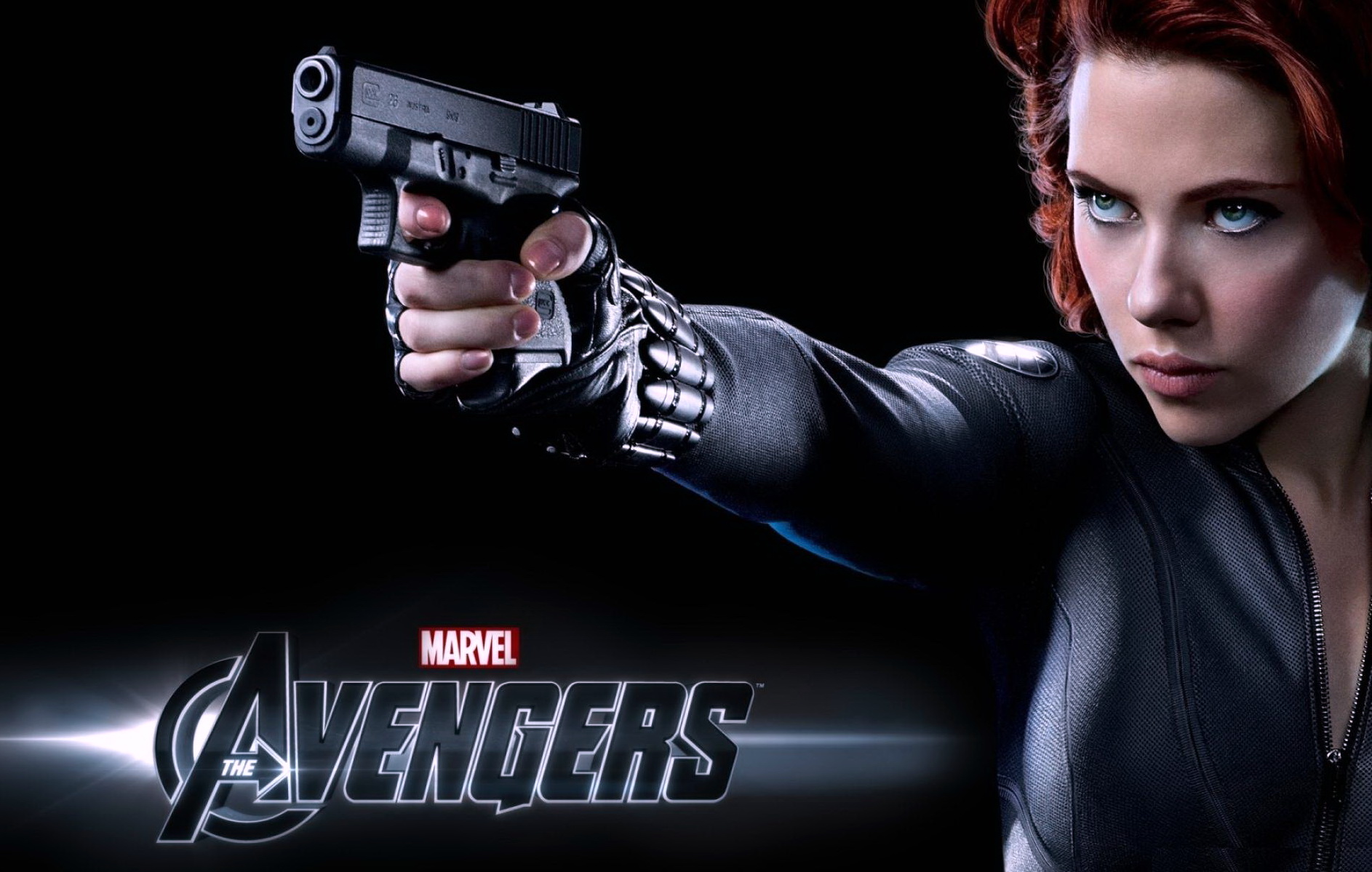 Black Widow from The Avengers, with handgun