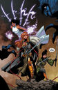 Sera (Earth-616), Aldrif Odinsdottir (Earth-616), and Leah (Earth-15513) vs. Draugr (Race) from Angela Queen of Hel Vol 1 3 001.jpg