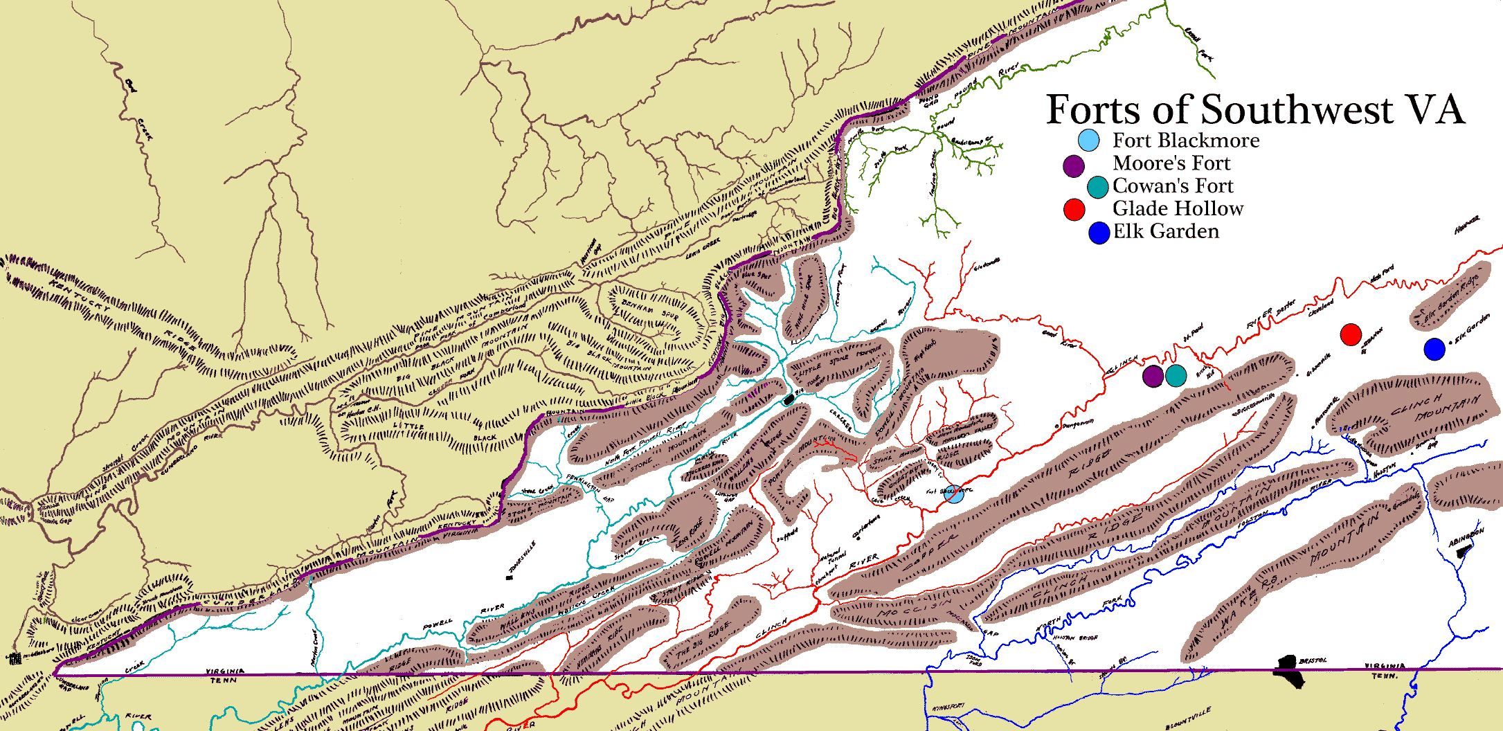 Forts of Dunmore's War in Southwest Virginia - Familypedia