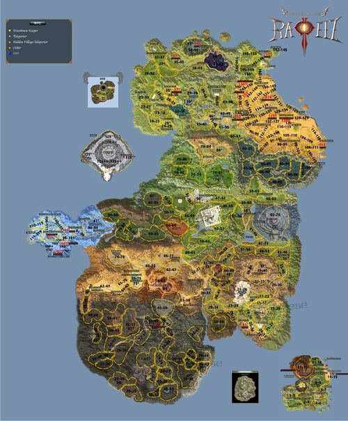 Epic 6 World Map with mob levels and location - Rappelz Wiki - Pets ...