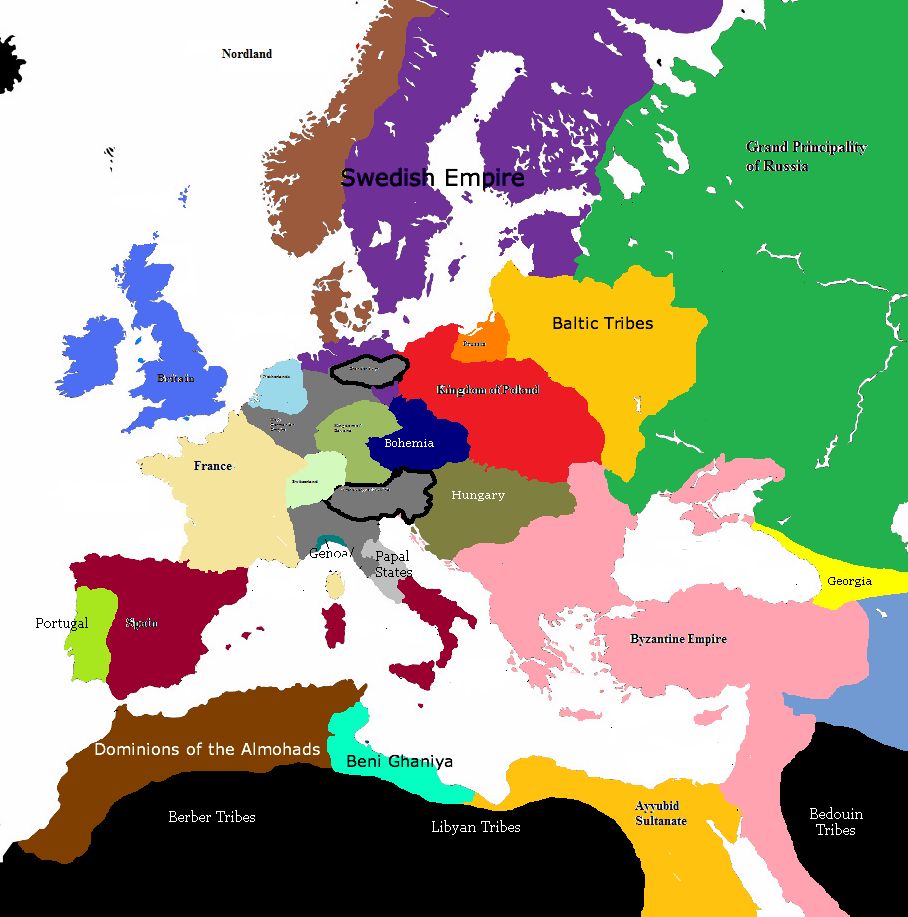 Image - Map of europe, 1200 21st.png - Novelas