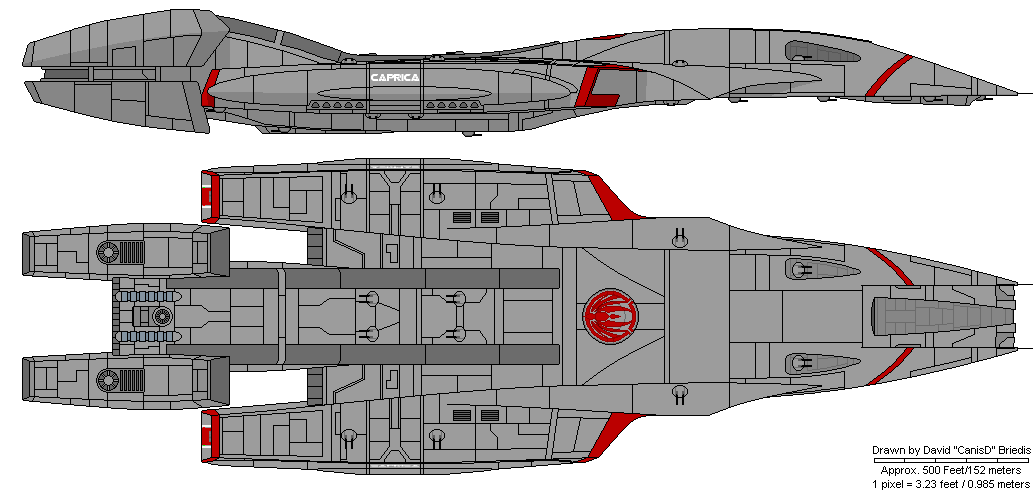 Caprica Class Light Battlestar - Battlestar Galactica Fanon Wiki