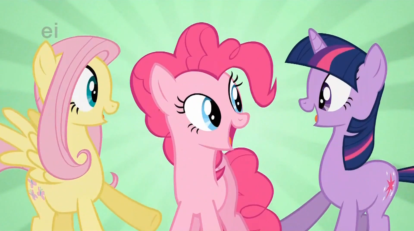 Image - Happy Fluttershy Pinkie Pie and Twilight S01E25.png - My Little ...