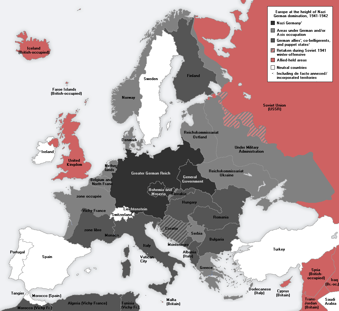 Image - Europe at the height of Nazi expansion.png - The Countries Wiki