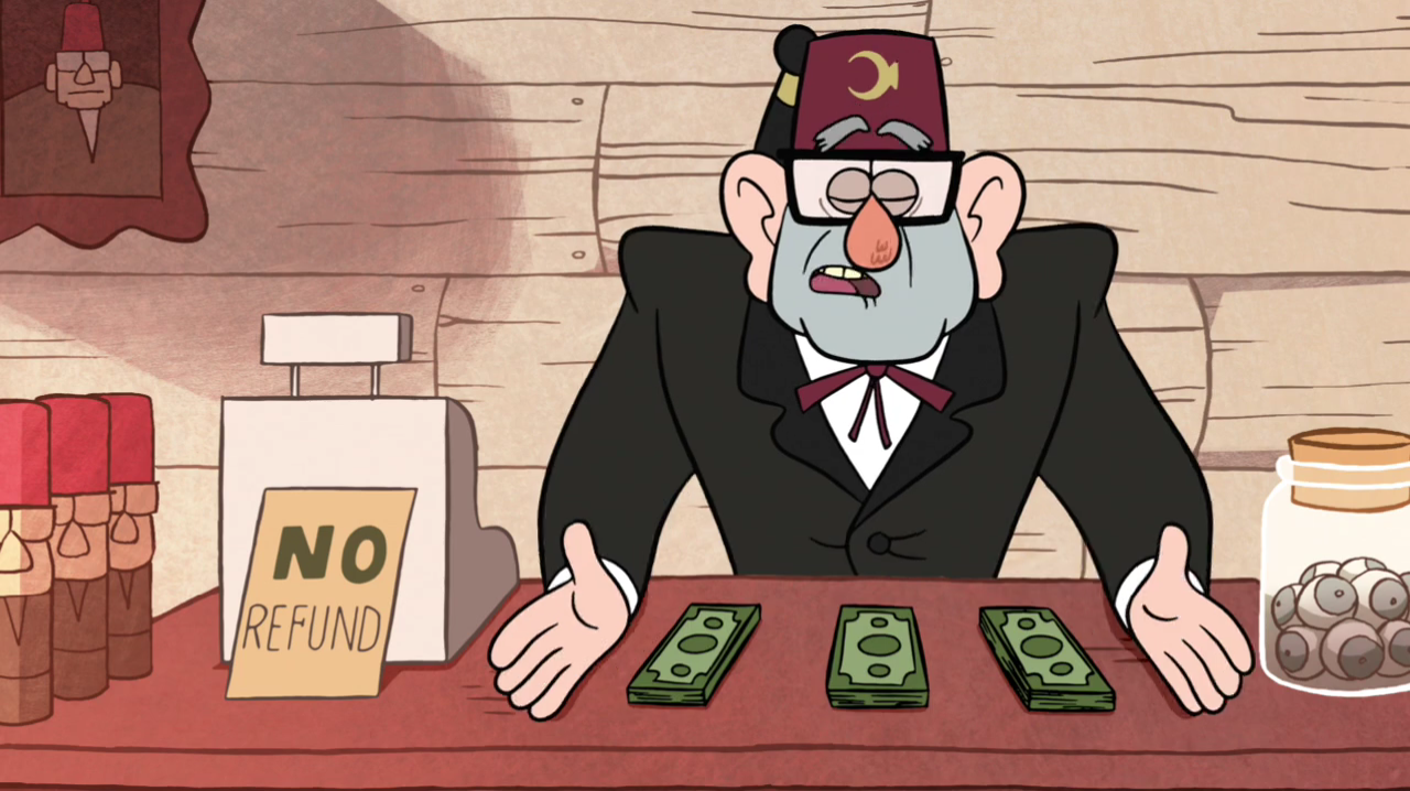 Image - S1e1 grunkle stan with money.png - Gravity Falls Wiki