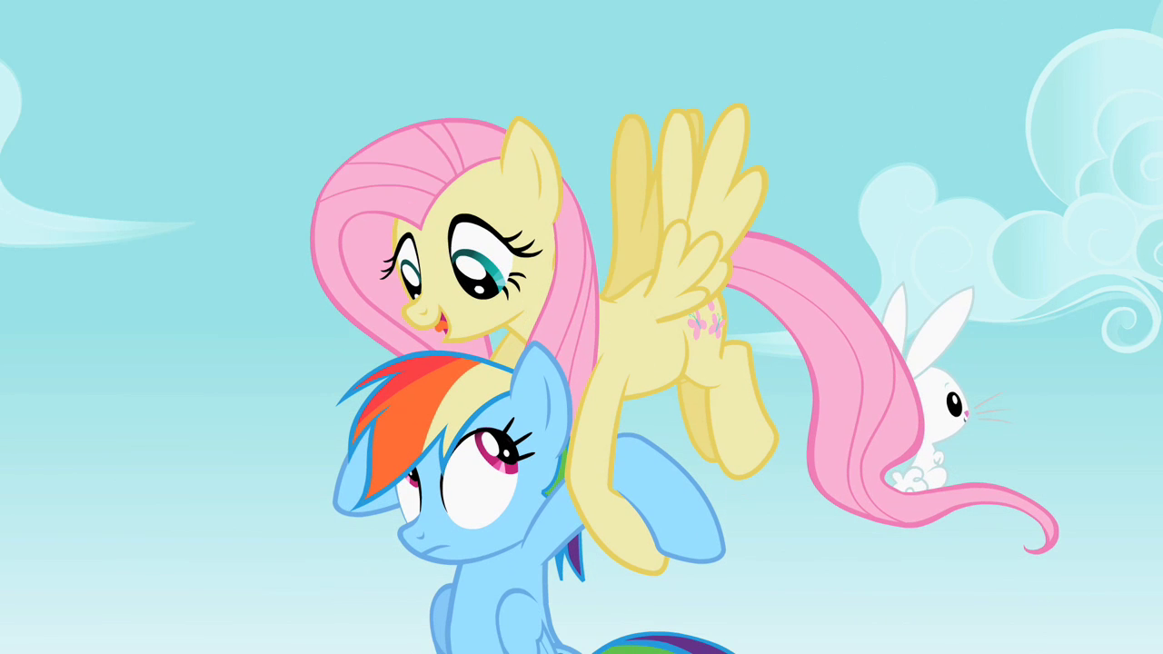 Image - Fluttershy carrying Rainbow Dash S2E07.png - My Little Pony ...