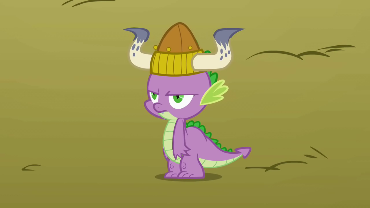 Image - Spike wearing a Viking helmet S1E13.png - My Little Pony ...