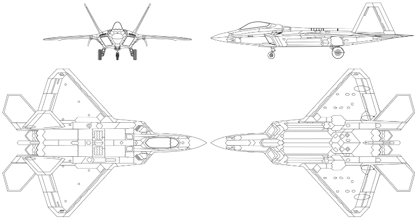 F 22 Raptor Schematics