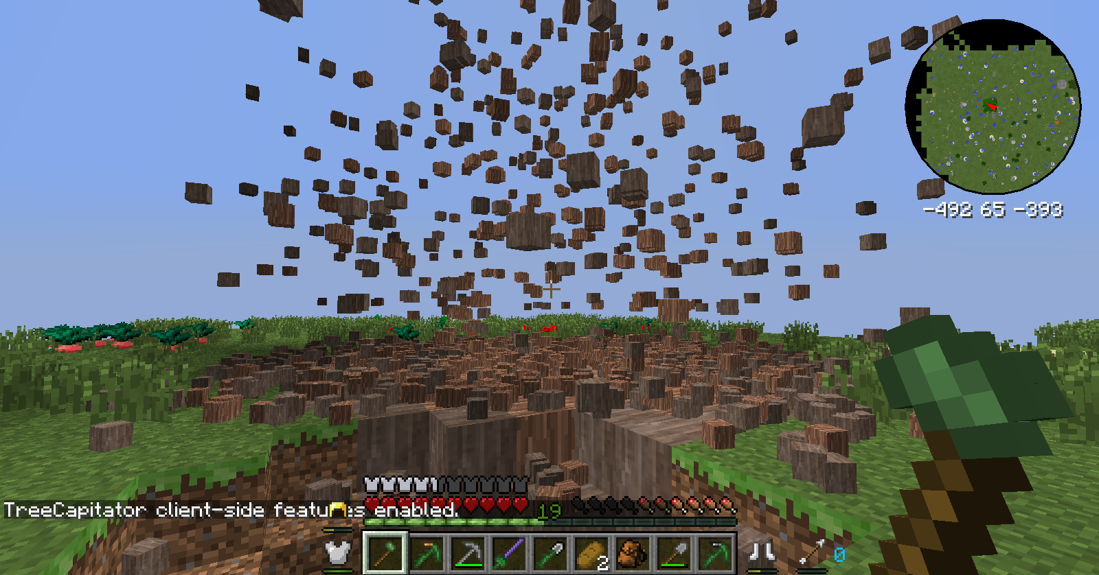 Treecapitator mod. Трикопитейтер 1.12.2. Мод на деревья. Мод Hexxit. Мод чтобы срубить дерево целиком.
