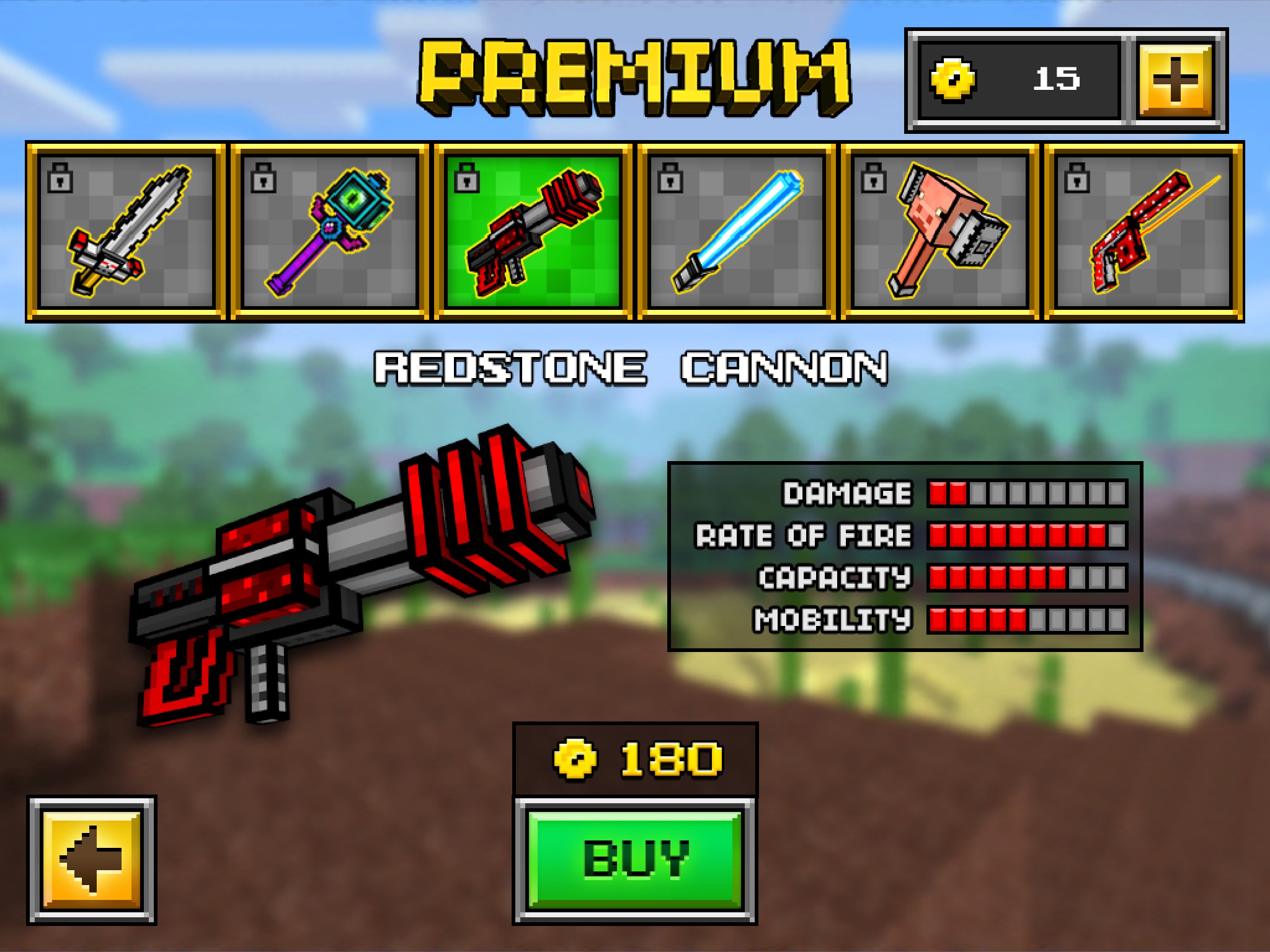 Pixel gun 3d меню