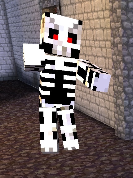 PixelGun3D Skeleton (Almost EXACT replica of a PixelGun3D app Skeleton, as a Minecraft skin!) Minecraft Skin