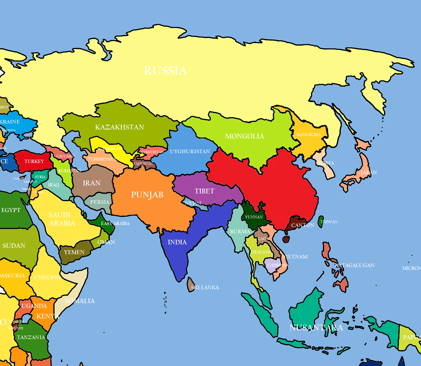 Image - Map of Asia (Ranjit Singh Lives).png - Alternative History