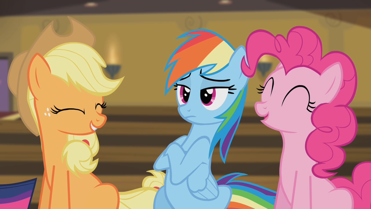 Image - Pinkie Pie and Applejack laughing S4E08.png - My Little Pony ...