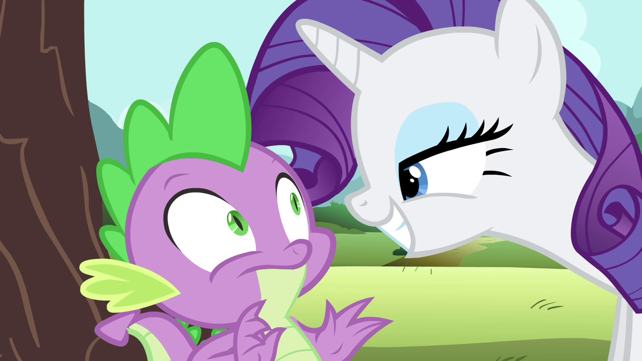 Image - Rarity grinning at Spike S4E23.png - My Little Pony Friendship ...